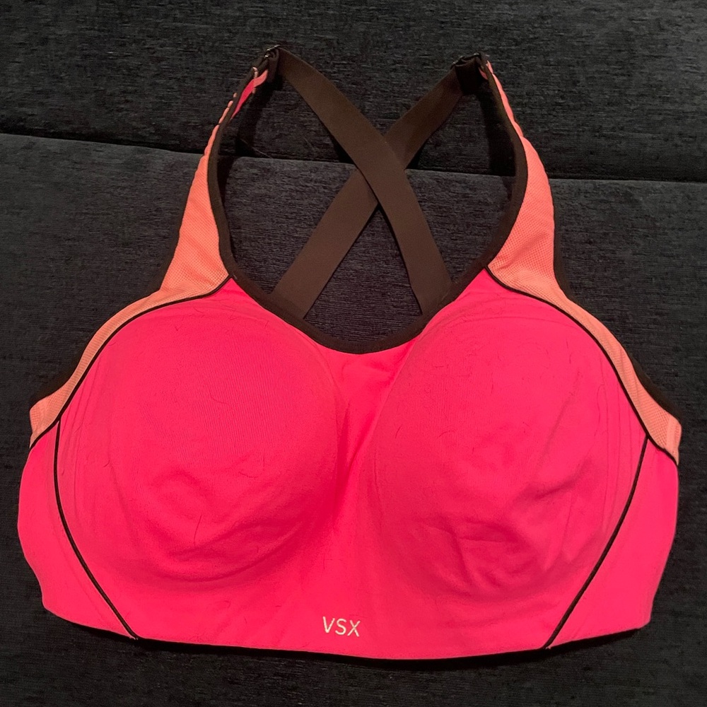 VSX Bright Pink and Black Sports Bra